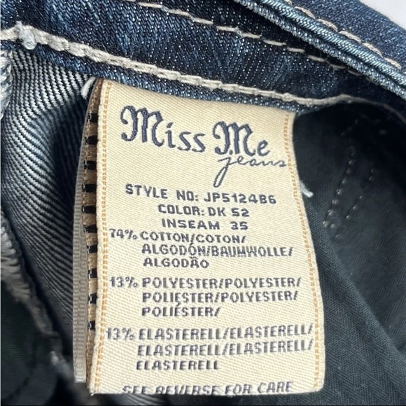 Miss Me Jeans Sz 30x32 Bootcut Sequined Dark Wash Y2K Bling Western JP5124B6 EUC - Picture 11 of 15